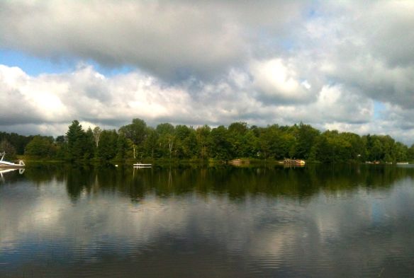 lake and clouds iphone