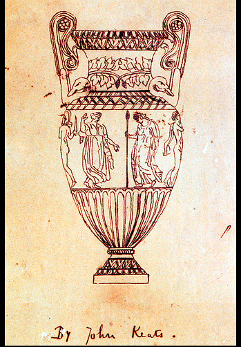 Keat's sketch of a Grecian Urn from Wikipedia